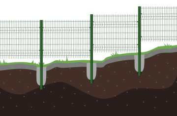 монтажа ограждений на неровных участках-2 монтажа ограждений на неровных участках-2